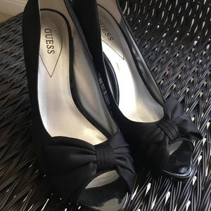 Guess Black Bow Heels